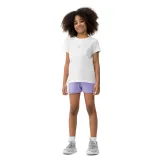 Dievčenské teplákové kraťasy 4F JUNIOR SHORTS CAS-4FJWSS24TSHOF280-52S-LIGHT VIOLET · záber 5