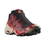 Pánska bežecká trailová obuv SALOMON Speedcross 6 GTX black red dalhia poppy red · záber 1