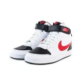 Chlapčenská rekreačná obuv NIKE Court Borough Mid 2 white black university red · záber 4