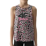 Dievčenské tielko 4F JUNIOR TSHIRT-4FJWSS24TTSHF1141-56A-LIGHT PINK ALLOVER · záber 3