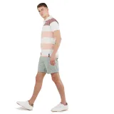 Pánske polo tričko s krátkym rukávom FUNDANGO Incognito Stripe Poloshirt-311-powder stripe · záber 3