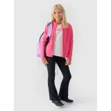 Dievčenská flisová mikina so zipsom 4F JUNIOR FLEECE-JWMM00TFLEF261-55S-HOT PINK · záber 4