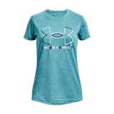 Dievčenské tréningové tričko s krátkym rukávom UNDER ARMOUR Tech BL Twist SS-BLU · záber 1