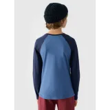 Chlapčenské tričko s dlhým rukávom 4F JUNIOR LONGSLEEVE-JWAW24TLONM293-32S-DENIM · záber 3