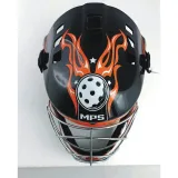 Florbalová maska MPS PRO FLAME - Black Orange Chrome · záber 5