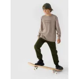 Chlapčenské tričko s dlhým rukávom 4F JUNIOR LONGSLEEVE-JWAW24TLONM294-26S-WARM LIGHT GREY · záber 5