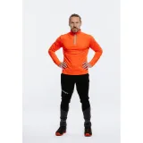 Pánske turistické tričko s dlhým rukávom EVERETT TEECO ZIP red melange · záber 4
