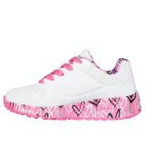 Dievčenská rekreačná obuv SKECHERS Uno Lite Lovely Luv white hot pink · záber 3