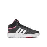 Dámska rekreačná obuv ADIDAS Hoops 3.0 Mid core black cloud white pink fusion · záber 2