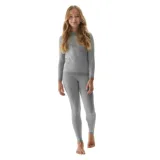 Dievčenské termoprádlo vrchný a spodný diel 4F JUNIOR SEAMLESS UNDERWEAR-JAW23USEAF110-27M-COLD LIGHT GREY MELANGE · záber 1