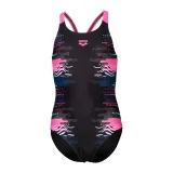 Dievčenské plavecké jednodielne plavky ARENA GIRLS RHYTHM SWIMSUIT V BACK L · záber 2