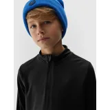 Chlapčenská lyžiarska mikina s 1 2 zipsom 4F JUNIOR BRUSHED UNDERWEAR-JAW23UBRUM045-20S-DEEP BLACK · záber 4