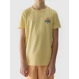 Chlapčenské tričko s krátkym rukávom 4F JUNIOR TSHIRT-4FJWSS24TTSHM1136-73S-LIGHT LEMON · záber 5