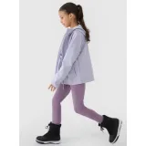 Dievčenská tréningová softshellová bunda s kapucňou 4F JUNIOR SOFTSHELL JACKET-JWSS25TSOFF305-27S-GREY · záber 5