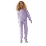 Dievčenské tepláky 4F JUNIOR TROUSERS-JAW23TTROF426-52S-LIGHT VIOLET · záber 3