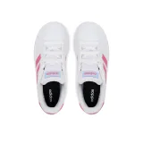 Dievčenská rekreačná obuv ADIDAS Grand Court 2.0 Jr cloud white pulse magenta glow blue · záber 3