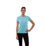 Dámske turistické tričko s krátkym rukávom EVERETT TecaShirt W blue melange · záber 1