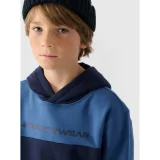 Chlapčenská mikina s kapucňou 4F JUNIOR SWEATSHIRT-JWAW24TSWSM1222-30S-DARK BLUE · záber 2