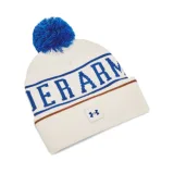 Pánska zimná čiapka UNDER ARMOUR M Halftime Pom Beanie-WHT 110 · záber 1