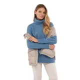 Dámsky sveter VOLCANO S-HEBE-601M-BLUE MEL · záber 1
