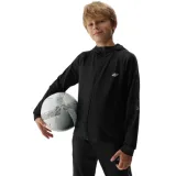 Chlapčenská zateplená tréningová mikina so zipsom 4F JUNIOR SWEATSHIRT FNK-JAW23TFSWM205-20S-DEEP BLACK · záber 1