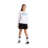 Dievčenské tričko s dlhým rukávom VOLCANO LONG L-WIN JUNIOR 100 WHITE · záber 1