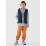 Chlapčenská vesta s kapucňou 4F JUNIOR VEST JACKET-JWSS25TVJAM169-20S-BLACK · záber 5