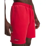 Pánske teplákové kraťasy UNDER ARMOUR PROJECT ROCK Icon Flc Short-RED · záber 3