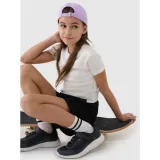Dievčenské teplákové kraťasy 4F JUNIOR SHORTS CAS F470-20S-DEEP BLACK · záber 2