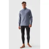 Pánska zateplená lyžiarska mikina s 1 2 zipsom 4F BRUSHED UNDERWEAR-WAW24UBRUM076-32S-DENIM · záber 5