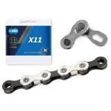Reťaz na bicykel KMC X 11 silver grey 118 links · záber 2