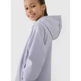 Dievčenská tréningová softshellová bunda s kapucňou 4F JUNIOR SOFTSHELL JACKET-JWSS25TSOFF305-27S-GREY · záber 3