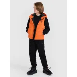 Chlapčenská vesta s kapucňou 4F JUNIOR VEST JACKET-JWSS25TVJAM169-70S-ORANGE · záber 5