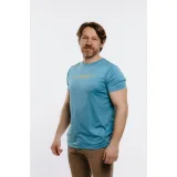 Pánske turistické tričko s krátkym rukávom EVERETT TecShirt M blue melange · záber 2