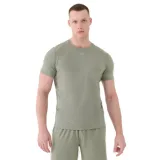 Pánske tréningové tričko s krátkym rukávom 4F TSHIRT FNK M1344-44M-OLIVE MELANGE · záber 1