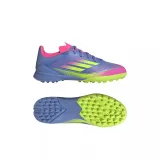 Chlapčenské futbalové kopačky turfy ADIDAS F50 League Jr TF blue fusion lucid lemon lucid pink · záber 5