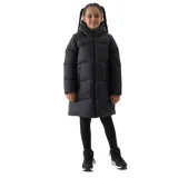 Dievčenská bunda 4F JUNIOR DOWN JACKET-JWAW24TDJAF455-20S-DEEP BLACK · záber 1