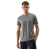 Pánske tréningové tričko s krátkym rukávom 4F TSHIRT FNK-WSS24TFTSM599-27M-COLD LIGHT GREY MELANGE · záber 2