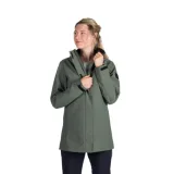 Dámska turistická softshellová bunda NORTHFINDER LUCINDA-300darkgreen · záber 1