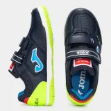 Chlapčenské futbalové kopačky halové JOMA Top Flex 2533 K IC navy blue green · záber 3