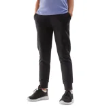 Dievčenské tepláky 4F JUNIOR TROUSERS-JAW23TTROF515-20S-DEEP BLACK · záber 1