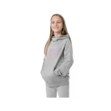 Dievčenská mikina s kapucňou 4F JUNIOR GIRLS SWEATSHIRT JBLD002-25M-GREY MELANGE · záber 1