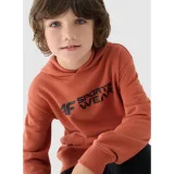 Chlapčenská mikina s kapucňou 4F JUNIOR SWEATSHIRT-JWAW24TSWSM1223-64S-SALMON CORAL · záber 2