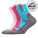 Dievčenské turistické ponožky VOXX 3 PACK-Wallík-Pink Blue · záber 1