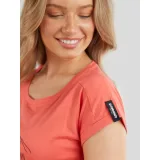 Dámske turistické tričko s krátkym rukávom FUNDANGO Atmos T-shirt-352-coral · záber 5