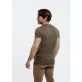 Pánske turistické tričko s krátkym rukávom EVERETT T-REK olive · záber 3