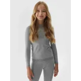 Dievčenské termoprádlo vrchný a spodný diel 4F JUNIOR SEAMLESS UNDERWEAR-JAW23USEAF110-27M-COLD LIGHT GREY MELANGE · záber 3