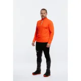 Pánske turistické tričko s dlhým rukávom EVERETT TEECO ZIP red melange · záber 3