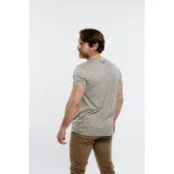 Pánske turistické tričko s krátkym rukávom EVERETT TecShirt M olive melange · záber 3