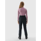 Dievčenské lyžiarske softshellové nohavice 4F JUNIOR TROUSERS FNK-JAW23TFTRF355-21S-BLACK · záber 3